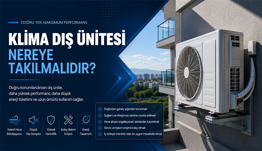 Klima Dış Ünitesi Nereye Takılmalıdır?
